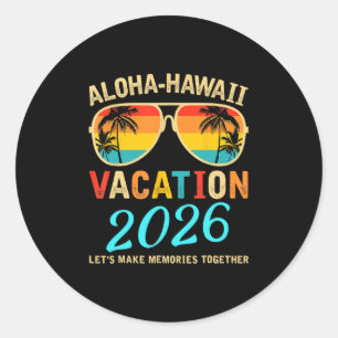 Aloha Hawaii Gezinsreis 2026 Herinneringen Maken V Ronde Sticker