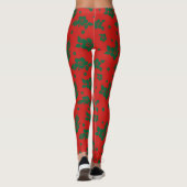 Aloha Hawaii Green over het Rode Kerstpatroon Leggings (Achterkant)