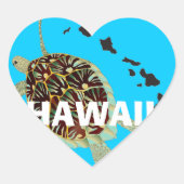 Aloha Hawaii Hart Sticker (Voorkant)