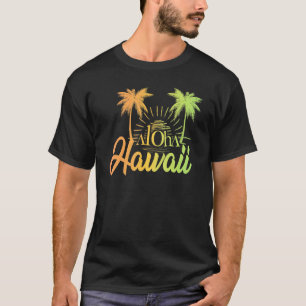 Aloha Hawaii Hawaïaanse kokosnootstranden Zomer T-shirt