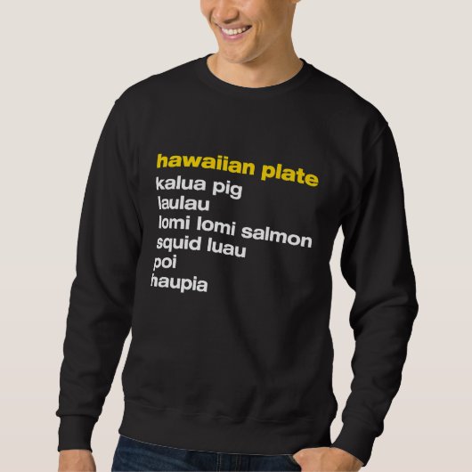 Aloha Hawaii Hawaii Bord Lunch eten Trui (Voorkant)