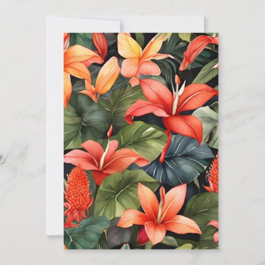 Aloha Hawaii Hawaii Island Graduation Party Kaart (Achterkant)