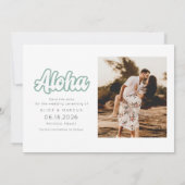 Aloha Hawaii Hawaiian Island Bruiloft Save the Dat Save The Date (Achterkant)