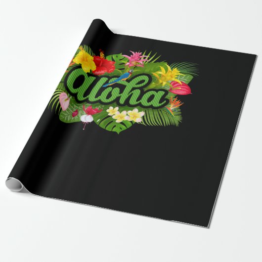Aloha Hawaii Hawaiian Island Cadeaupapier (Uitgerold)