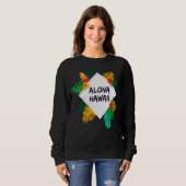 Aloha Hawaii Hawaiian Island Palm Beach Trui (Voorkant volledig)