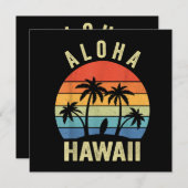 Aloha Hawaii Hawaiian Island Shirt Palm Beach Surf Kaart (Voorkant / Achterkant)