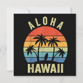 Aloha Hawaii Hawaiian Island Shirt Palm Beach Surf Kaart (Achterkant)