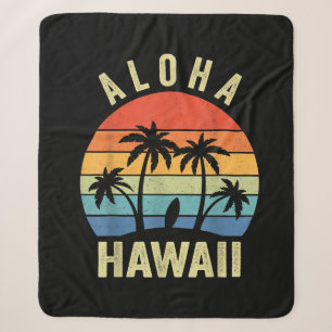 Aloha Hawaii Hawaiian Island Shirt Palm Beach Surf Sherpa Deken