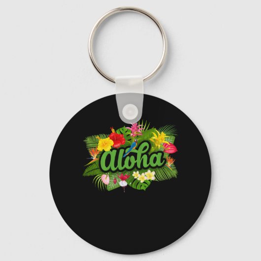 Aloha Hawaii Hawaiian Island Sleutelhanger (Voorkant)