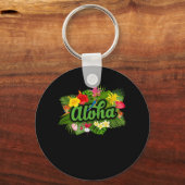 Aloha Hawaii Hawaiian Island Sleutelhanger (Voorkant)