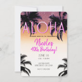 Aloha Hawaii Hawaiian Island Summer Birthday Party Kaart (Voorkant)