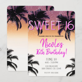 Aloha Hawaii Hawaiian Island Summer Sweet 16 Kaart