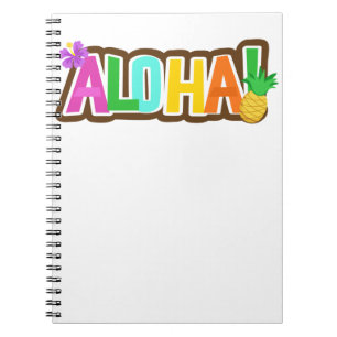Aloha Hawaii Hawaiian Island Surfende Tropisch Notitieboek