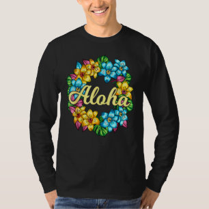 Aloha Hawaii Hawaiian Lei Flower Luau Hawaiian Par T-shirt