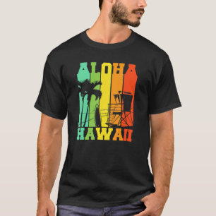 Aloha Hawaii Hawaiian Palm Beach Surf T-shirt