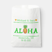 Aloha Hawaii Hawaiian Pineapple Island Wedding Bedankzakje (Voorkant)