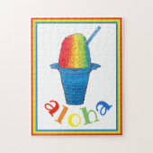 ALOHA Hawaii Hawaiian Rainbow Shave Shaved Ice Legpuzzel (Verticaal)