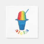 ALOHA Hawaii Hawaiian Rainbow Shave Shaved Ice Servet (Voorkant)