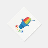 ALOHA Hawaii Hawaiian Rainbow Shave Shaved Ice Servet (Hoek)