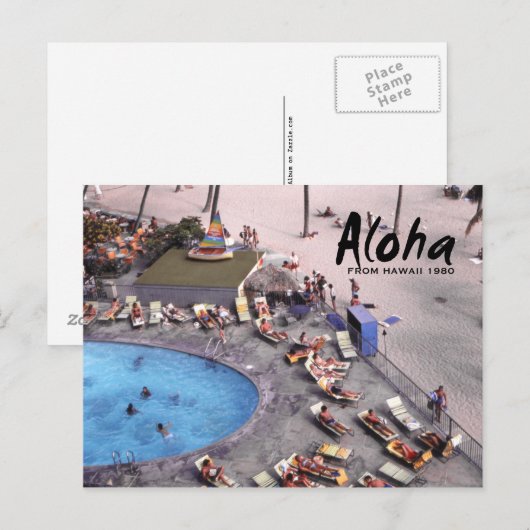Aloha Hawaii Hawaiian Sunbathers Briefkaart (Voorkant / Achterkant)