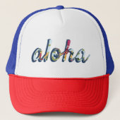 Aloha Hawaii Hawaiian Surfer Trucker Pet (Voorkant)