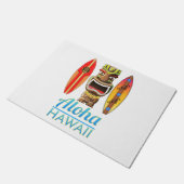 Aloha Hawaii Hawaiian Tiki Surfing Deurmat (Schuin)