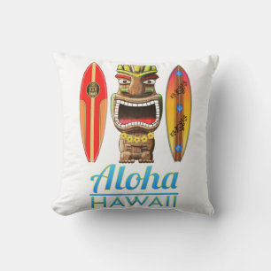 Aloha Hawaii Hawaiian Tiki Surfing Kussen
