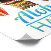 Aloha Hawaii Hawaiian Tiki Surfing Poster (Hoek)