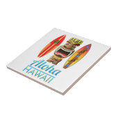 Aloha Hawaii Hawaiian Tiki Surfing Tegeltje (Zijkant)