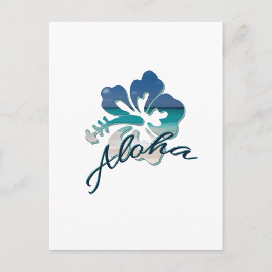 Aloha Hawaii Hibiscus Flower Briefkaart (Voorkant)