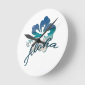 Aloha Hawaii Hibiscus Flower Ronde Klok (Hoek)
