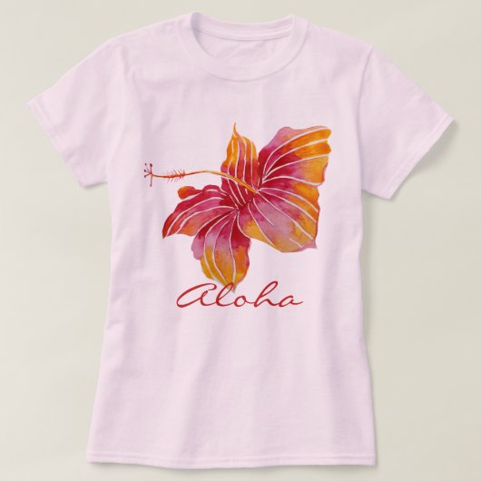 Aloha | Hawaii Hibiscus Flower T-Shirt (Design voorkant)