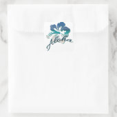 Aloha Hawaii Hibiscus Flower Vierkante Sticker (Tas)