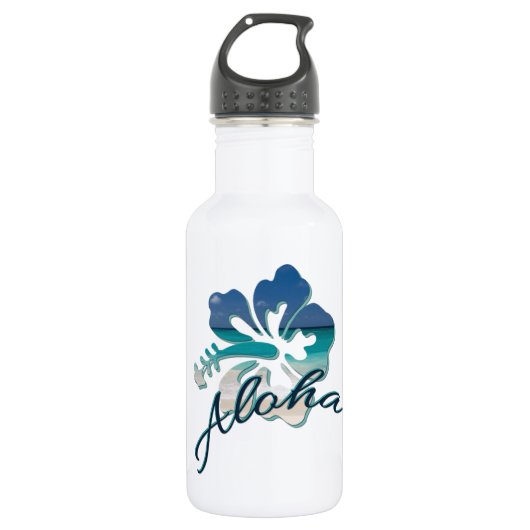 Aloha Hawaii Hibiscus Flower Waterfles (Voorkant)