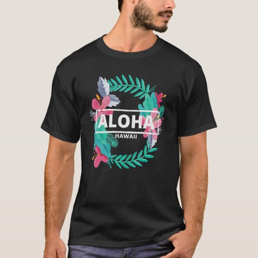 Aloha Hawaii  Hibiscus Flowers  Aesthetic Design   T-shirt (Voorkant)