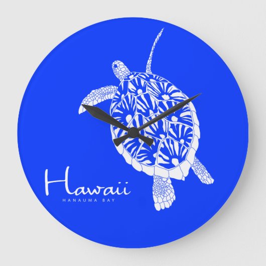 Aloha Hawaii Honu Turtle Grote Klok (Voorkant)