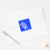 Aloha Hawaii Honu Turtle Vierkante Sticker (Envelop)