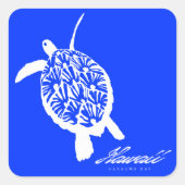 Aloha Hawaii Honu Turtle Vierkante Sticker (Voorkant)