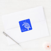 Aloha Hawaii Honu Turtle Vierkante Sticker (Envelop)