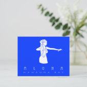 Aloha Hawaii Hula Dancer Briefkaart (Staand voorkant)
