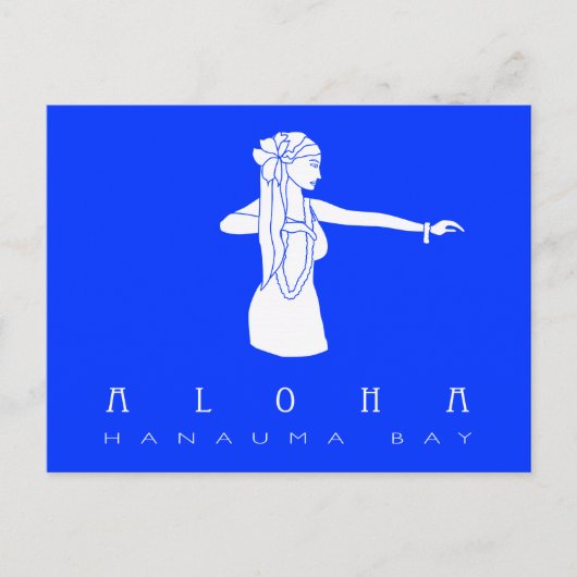 Aloha Hawaii Hula Dancer Briefkaart (Voorkant)