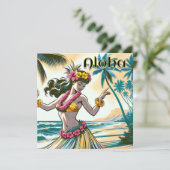 Aloha | Hawaii Hula Dancer op het strand (Staand voorkant)