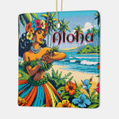 Aloha | Hawaii Hula Dancer op het strand Keramisch Ornament (Links)