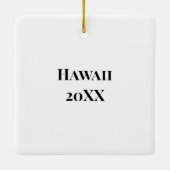 Aloha | Hawaii Hula Dancer op het strand Keramisch Ornament (Achterkant)