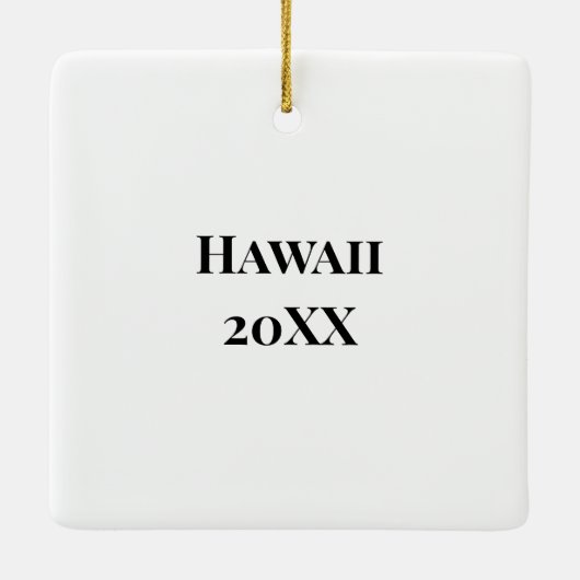 Aloha | Hawaii Hula Dancer op het strand Keramisch Ornament (Achterkant)