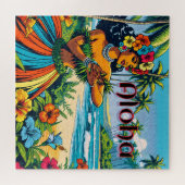 Aloha | Hawaii Hula Dancer op het strand Legpuzzel (Horizontaal)