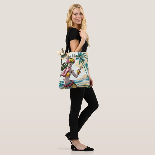 Aloha | Hawaii Hula Dancer op het strand Tote Bag (Op model)