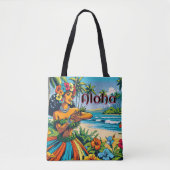 Aloha | Hawaii Hula Dancer op het strand Tote Bag (Voorkant)
