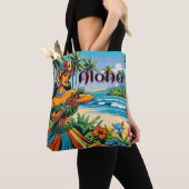 Aloha | Hawaii Hula Dancer op het strand Tote Bag (Dichtbij)