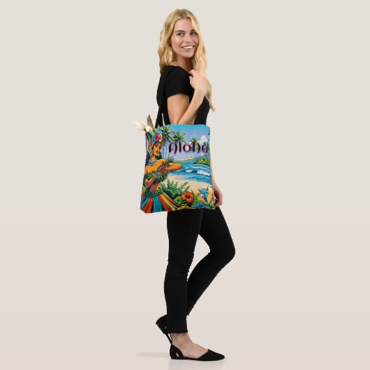 Aloha | Hawaii Hula Dancer op het strand Tote Bag (Op model)